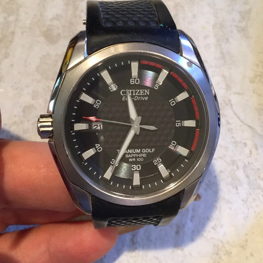 Citizen men’s titanium golf watch